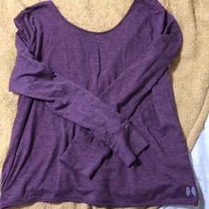 Purple cross back sweater